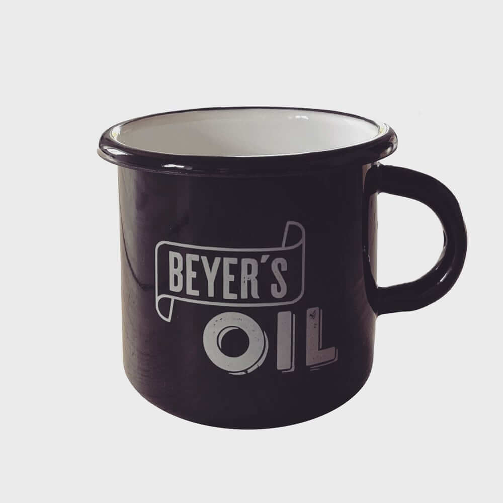 Beyer's Oil Emaille-Becher