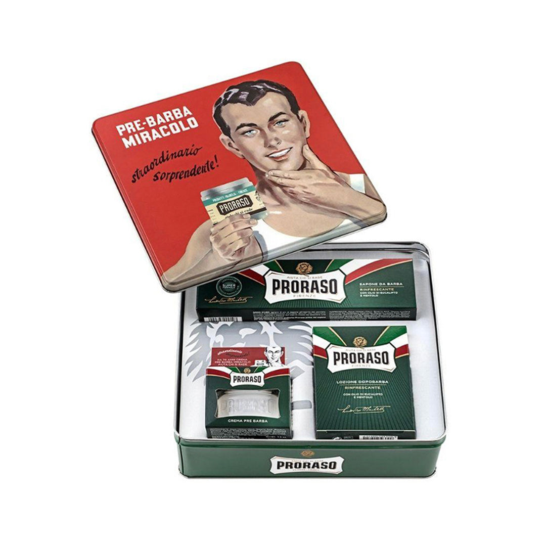Proraso Vintage Bartpflege Set Gino: Refresh - PRO-400359 - Set geöffnet